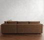 Carmel Slim Arm Leather 3-Piece Sectional (109")