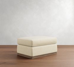 Carmel Slim Arm Wood Base Sectional Ottoman