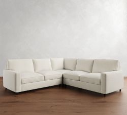 PB Comfort Square Arm 3-Piece L-Shaped Sectional (106")