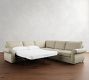 Pearce Roll Arm 3-Piece L-Shaped Wedge Sleeper Sectional (122")