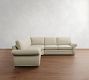 Pearce Roll Arm 3-Piece L-Shaped Wedge Sleeper Sectional (122")