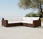 Torrey Wicker 5-Piece Square Arm Outdoor Sectional (101")