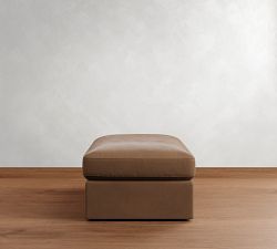 Westwood Slim Arm Leather Modular Sectional Ottoman