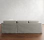 Big Sur Square Arm Slipcovered 3-Piece L-Shaped Sectional (114")