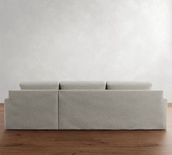 Big Sur Square Arm Slipcovered Chaise Sectional (114"&ndash;156")