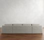 Big Sur Square Arm Slipcovered Double Chaise Sectional (146"&ndash;198")