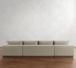 Dream Wood Base Double Chaise Sectional (154"&ndash;174")