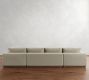 Dream Wood Base Double Chaise Sectional (154"&ndash;174")