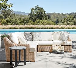 Huntington Wicker 5-Piece Slope Arm Outdoor Sectional (100")