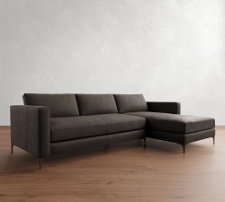 Jake Leather Chaise Sectional (111"&ndash;120")