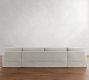 PB Comfort Square Arm Slipcovered Double Chaise Sectional (131"&ndash;165")