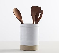 Quinn Handcrafted Stoneware Crock Utensil Holder