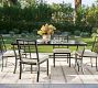 Riviera Metal Rectangular Dining Table + Chair Outdoor Dining Set