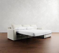 Shasta Square Arm Chaise Sleeper Sectional (117")