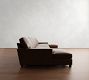 Turner Square Arm Leather Double Chaise Sectional (136"&ndash;169")