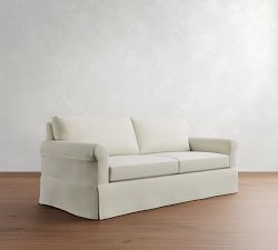 York Roll Arm Slipcovered Sleeper Sofa (75"&ndash;84")