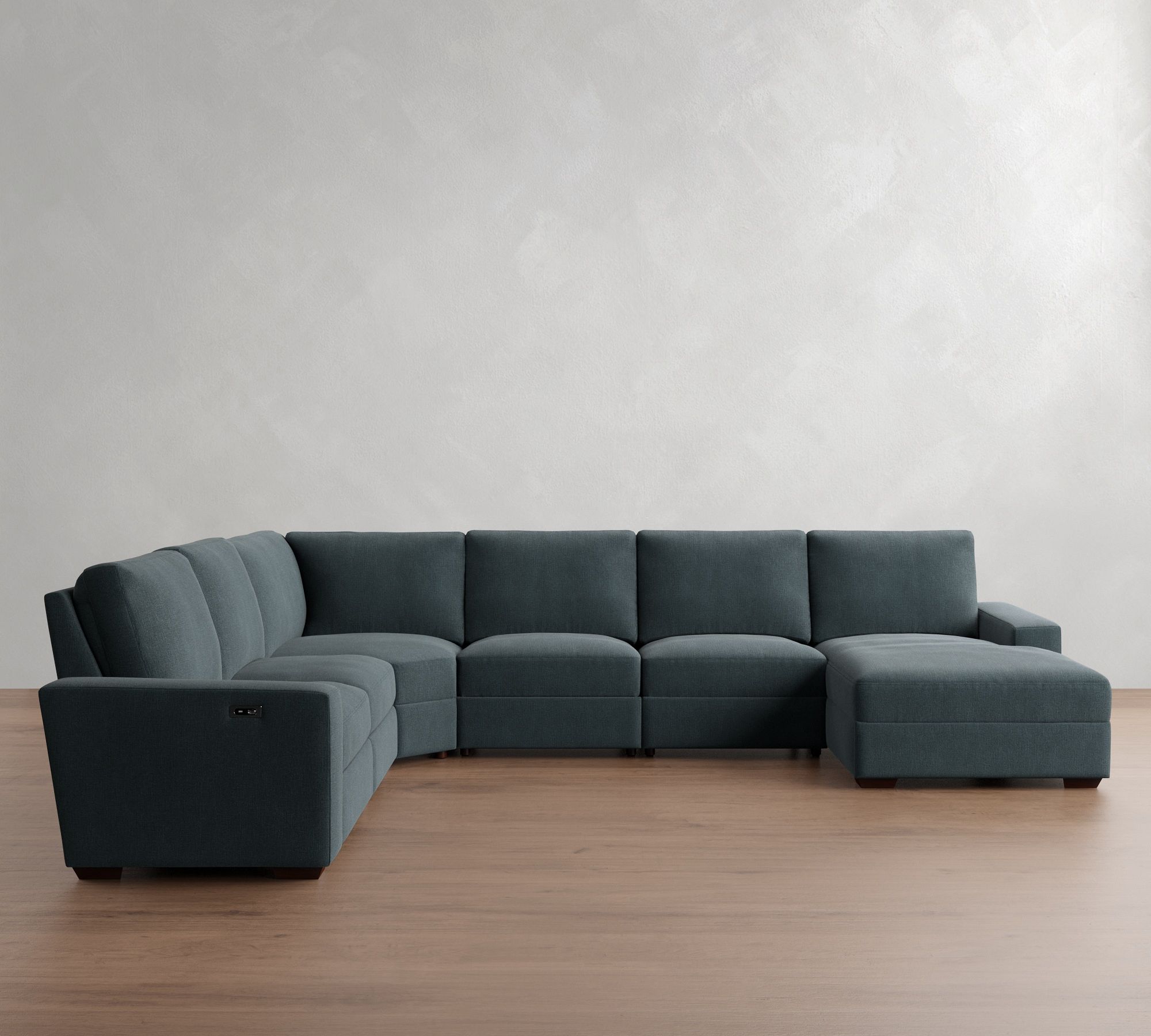 Big Sur Square Arm Power Reclining 6-Piece Chaise Sectional (152"-164")