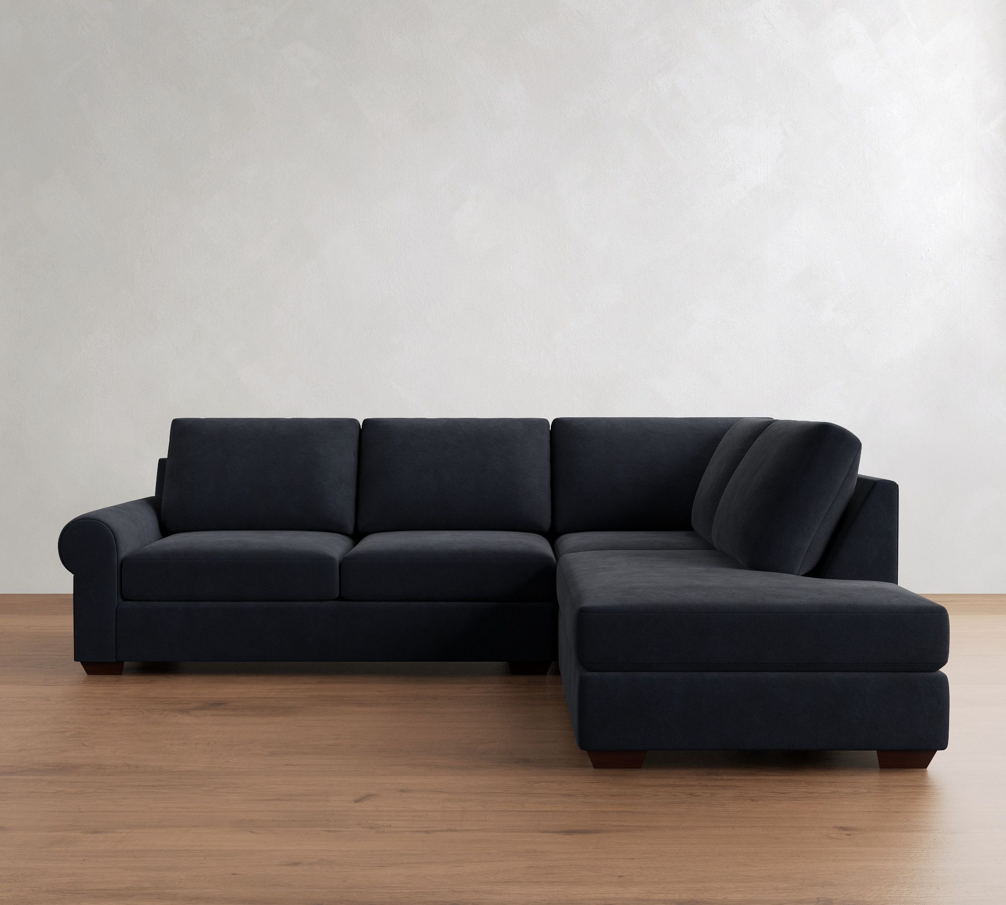 Big Sur Roll Arm Leather Bumper Sectional (115") - thumbnail 8