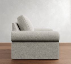 Big Sur Roll Arm Slipcovered Swivel Chair