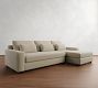 Big Sur Square Arm Deep Seat Chaise Sectional (105"&ndash;147")