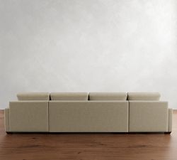 Big Sur Square Arm Double Chaise Sectional (146"&ndash;198")