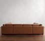 Big Sur Square Arm Leather U-Shaped Sectional (147"&ndash;179)