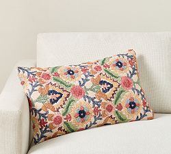 Eliana Embroidered Lumbar Pillow Cover