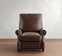 James Roll Arm Leather Recliner