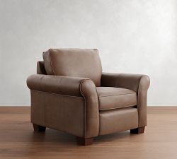 PB Comfort Roll Arm Leather Chair