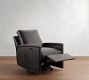 Tyler Square Arm Leather Swivel Glider Recliner