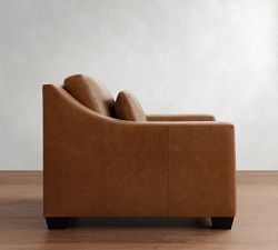 York Slope Arm Deep Seat Leather Chair
