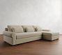 Big Sur Roll Arm Deep Seat Chaise Sectional (115"&ndash;158")