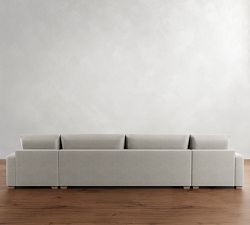 Canyon Square Arm Double Chaise Sectional (152"&ndash;206")