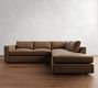 Carmel Wide Arm Leather Return Bumper Sectional (113"&ndash;125")