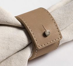 Leather Napkin Rings - Set of 4