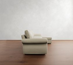 Pearce Roll Arm Chaise Sectional (110"&ndash;150")