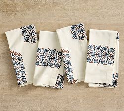 Rita Block Print Organic Cotton Napkins - Set of 4
