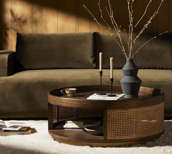 BEBE カフェテーブル Bebe Round Cane Coffee Table (40
