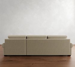 Big Sur Roll Arm Deep Seat Chaise Sectional (115"&ndash;158")