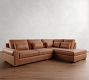 Big Sur Roll Arm Deep Seat Leather Return Bumper Sectional (122"&ndash;154")