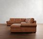 Big Sur Roll Arm Leather L-Shaped Chaise Sectional (147")