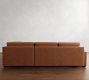 Big Sur Square Arm Deep Seat Leather Return Bumper Sectional (121"&ndash;153")