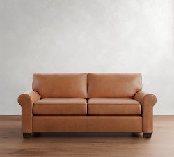 Buchanan Roll Arm Leather Sofa (79"&ndash;94")