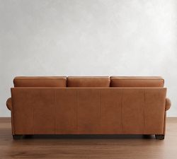Buchanan Roll Arm Leather Sofa (79"&ndash;94")