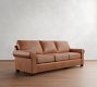 Buchanan Roll Arm Leather Sofa (79"&ndash;94")