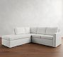 Cameron Square Arm Slipcovered 3-Piece Bumper Sectional (101")