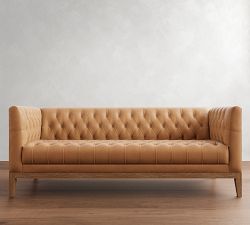 Edgewood Leather Sofa (76")