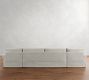 PB Comfort Roll Arm Slipcovered Double Chaise Sectional (135"&ndash;170")