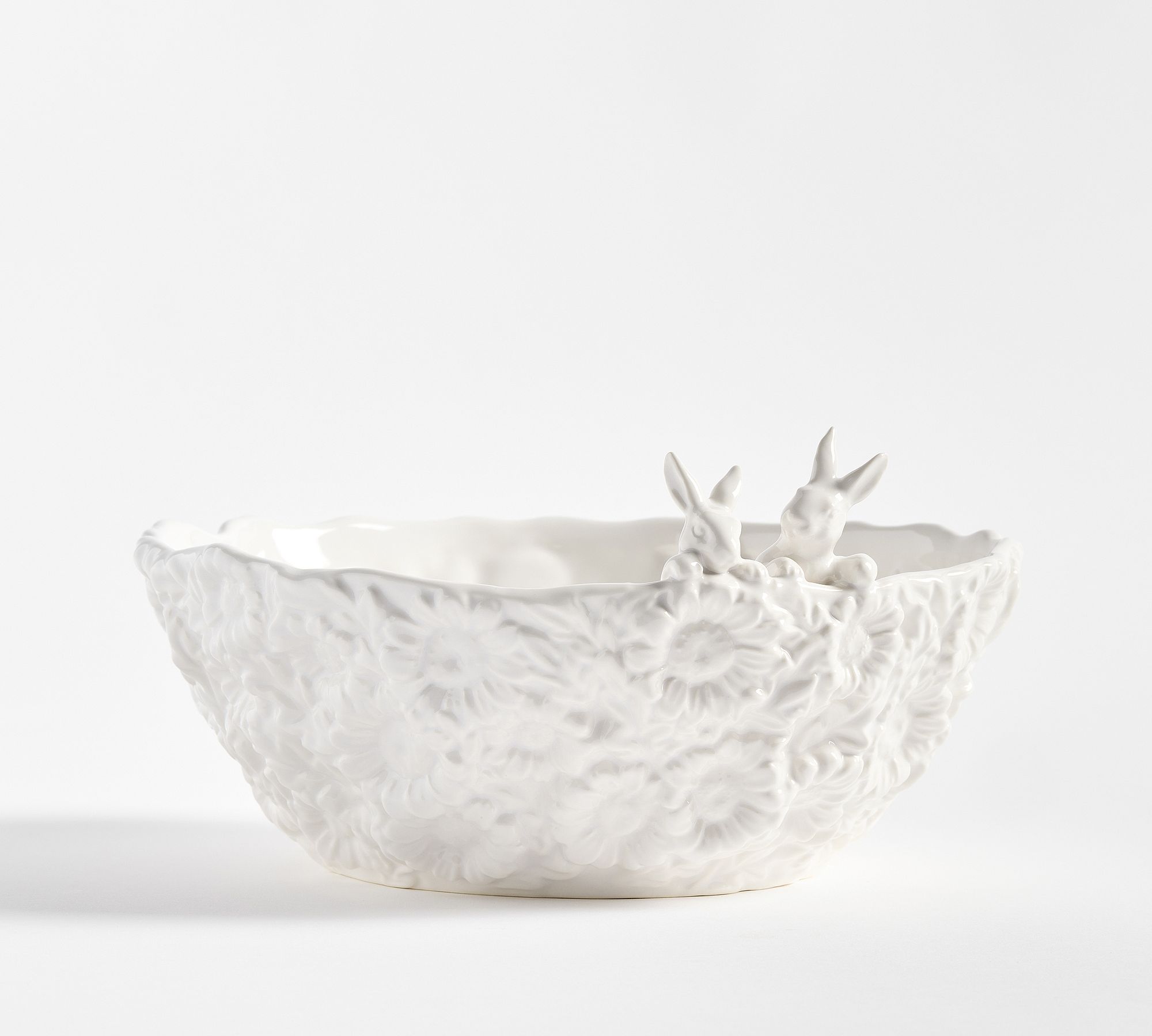 Floral Bunny Stoneware Serveware Collection