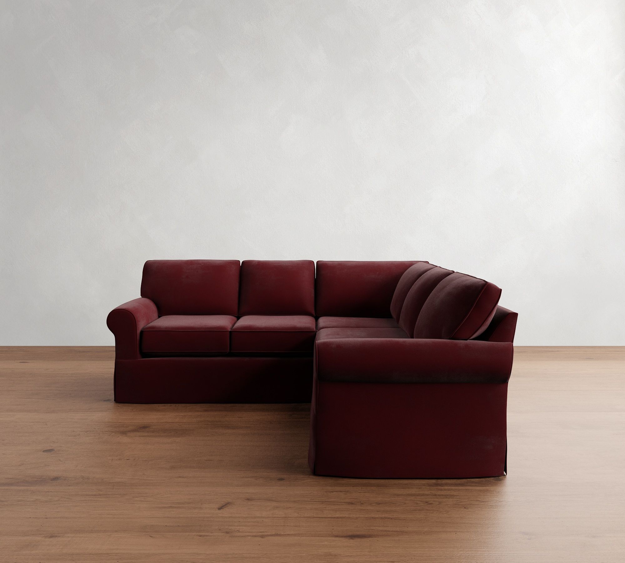 Buchanan Roll Arm Slipcovered 3-Piece L-Shaped Sectional (95") - thumbnail 6